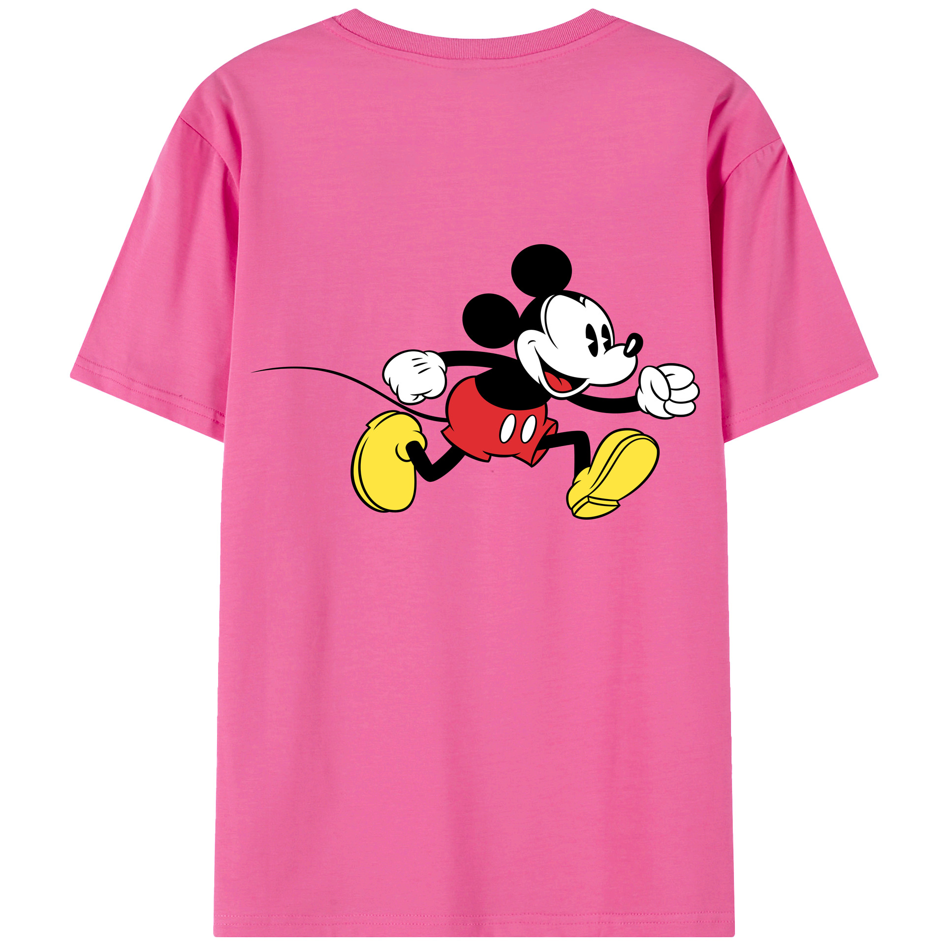 （画像用） ミッキーマウス Mickey Mouse レディース半袖Tシャツ(バックプリント)